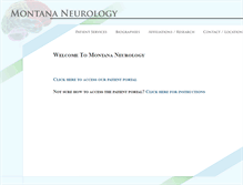 Tablet Screenshot of montananeurology.com